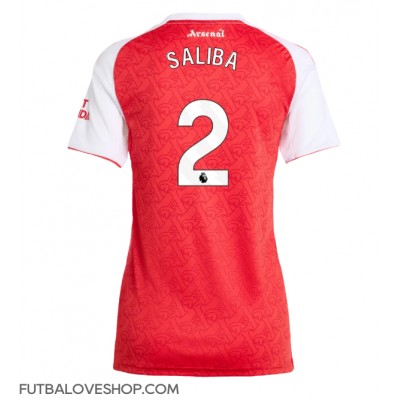 Dres Arsenal William Saliba #2 Domáci pre Ženy 2025-26 Krátky Rukáv Dres Arsenal William Saliba #2 Domáci pre Ženy 2025-26 Krátky Rukáv